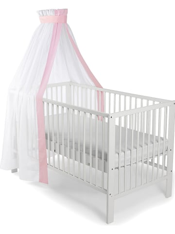 Sterntaler® Betthimmel in Weiß/ Rosa - (L)280 x (B)170 cm