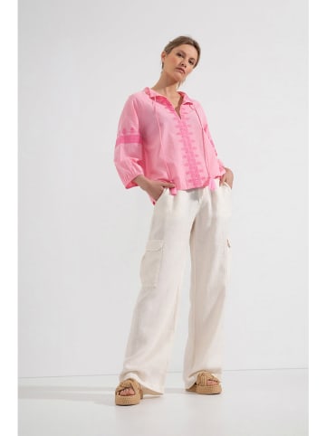 Josephine & Co Leinen-Cargohose in Creme