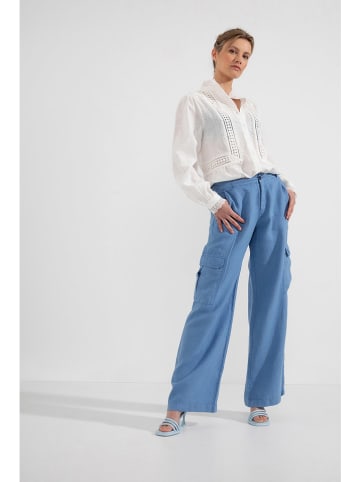 Josephine & Co Leinen-Cargohose in Blau