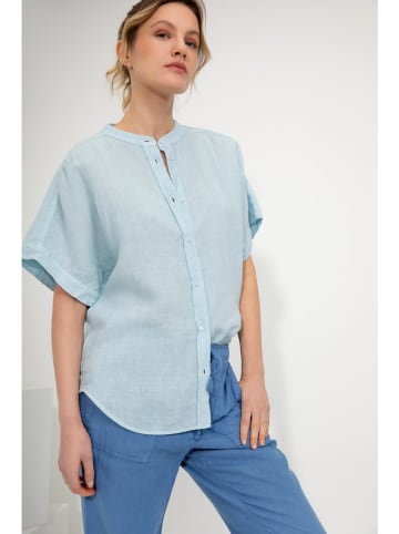 Josephine & Co Linnen blouse "Geke" lichtblauw