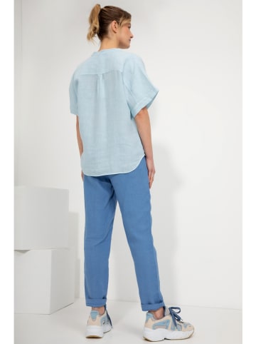 Josephine & Co Linnen blouse "Geke" lichtblauw