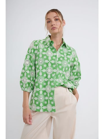 Josephine & Co Bluse "Devan" in Weiß/ Grün