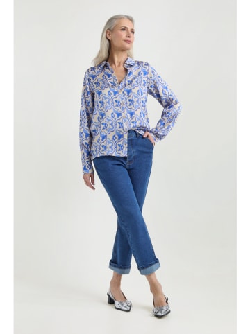 Josephine & Co Bluse "Jack" in Blau/ Beige