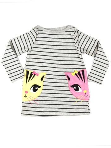 Denokids Jurk "Twin Cat" grijs