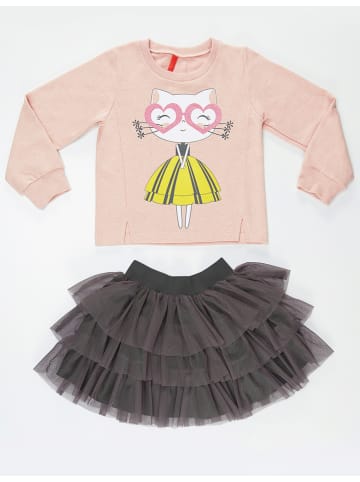 Denokids 2tlg. Outfit "Star Glasses" in Rosa/ Anthrazit
