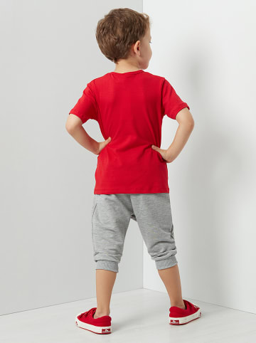 Denokids 2tlg. Outfit "Mr Laugh" in Rot/ Grau
