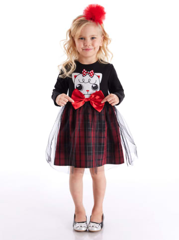 Denokids Kleid "Red Ribbon" in Schwarz/ Rot