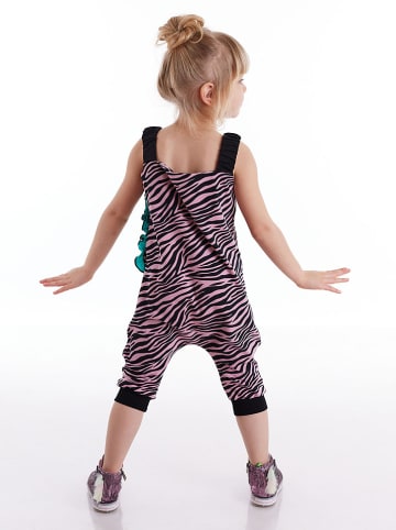 Denokids Jumpsuit "Zebra" lichtroze/zwart