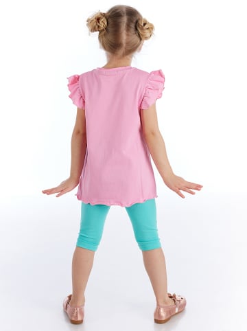 Denokids 2-delige outfit "Bunny" lichtroze/turquoise