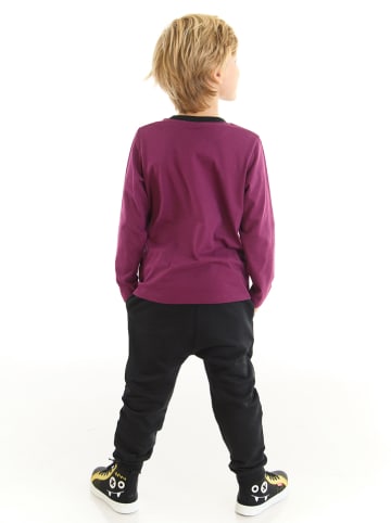 Denokids 2tlg. Outfit "Thunder Mask" in Schwarz/ Lila