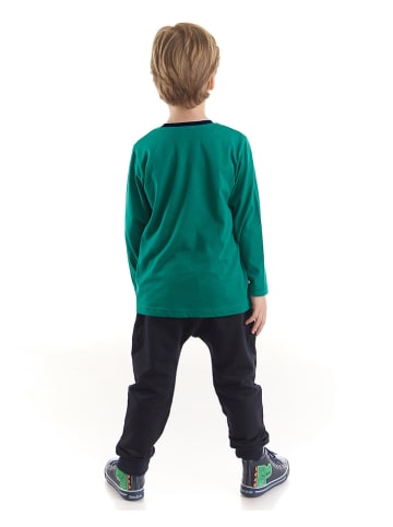 Denokids 2tlg. Outfit "Feed me" in Grün/ Dunkelblau