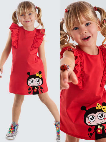 Denokids Sukienka "Ladybug" w kolorze czerwonym