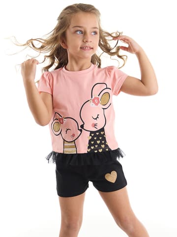 Denokids 2tlg. Outfit "Cute Mice" in Rosa/ Schwarz
