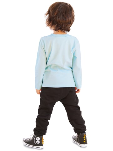 Denokids 2-częściowy zestaw "Dino Bag" w kolorze błękitno-czarnym