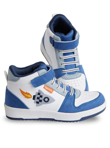 Denokids Sneakersy "Rocket High Top" w kolorze biało-niebieskim