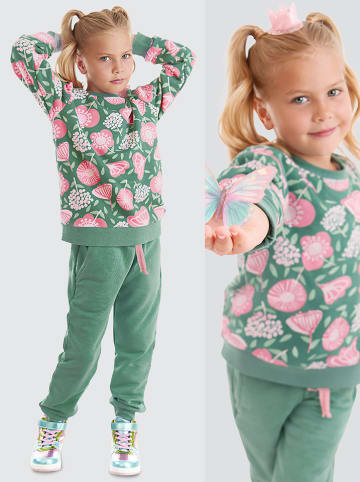 Denokids 2-częściowy zestaw "Flower Garden" w kolorze zielonym