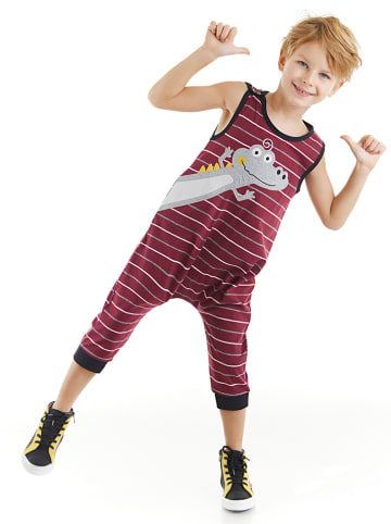 Denokids Jumpsuit "Funny Croc" bordeaux