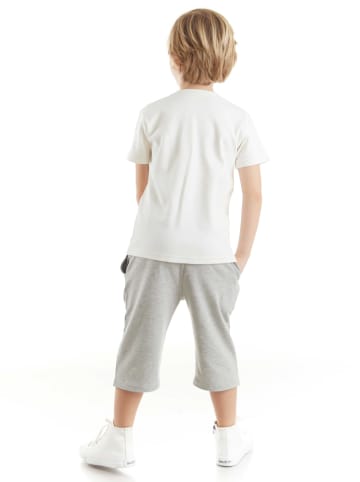 Denokids 2tlg. Outfit "Hey Dude" in Weiß/ Grau