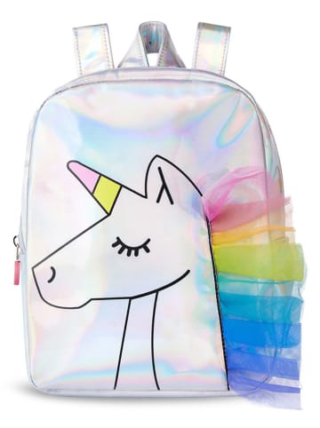 Denokids Plecak "Unicorn Hologram" w kolorze srebrnym - 22 x 26 x 11 cm