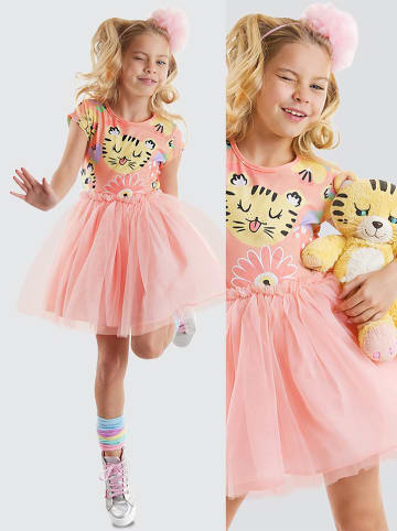 Denokids Kleid "Leo&Flowers" in Rosa