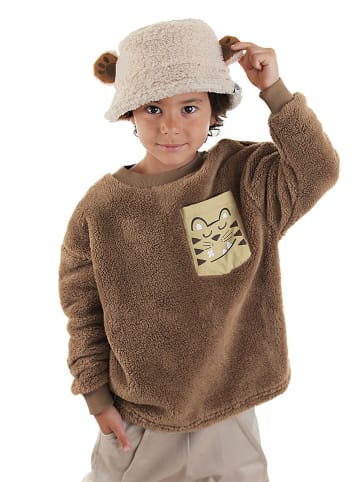 Denokids Fleece trui bruin