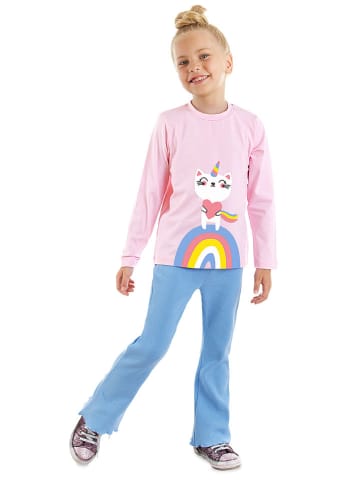 Denokids 2tlg. Outfit in Rosa/ Hellblau