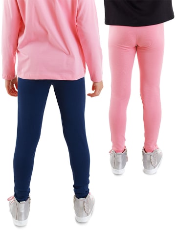 Denokids 2-delige set: leggings zwart/lichtroze