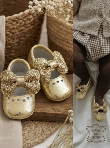 Denokids Leder-Sandalen in Gold