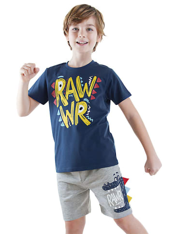 Denokids 2-delige outfit zwart/grijs