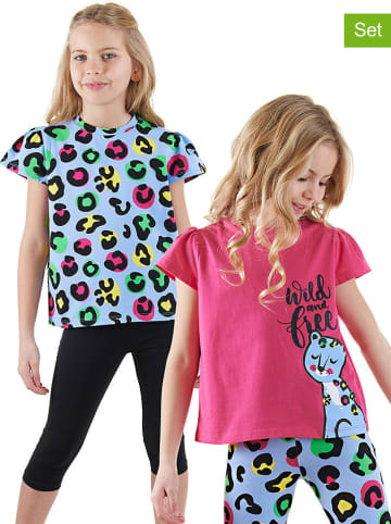 Denokids 2er-Set: Shirts in Pink/ Hellblau