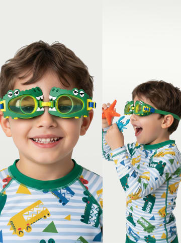 Denokids Schwimmbrille "Crocodile" in Grün
