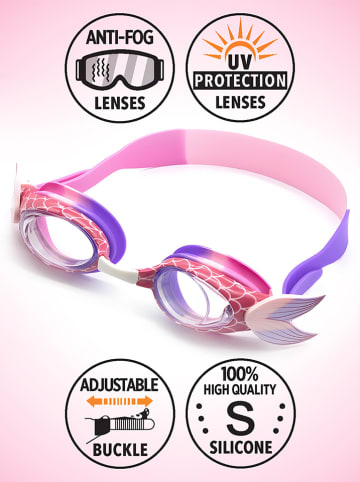 Denokids Zwembril "Mermaid" lichtroze/paars
