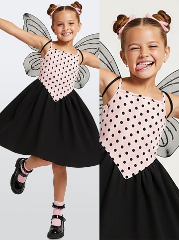 Denokids Jurk lichtroze/zwart