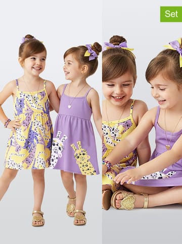 Denokids 2-delige set: jurken geel