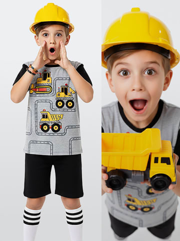Denokids 2-delige outfit grijs/zwart