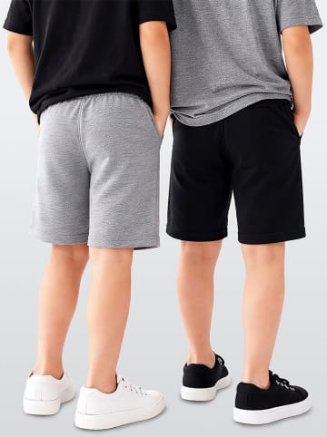 Denokids 2-delige set: shorts zwart/grijs