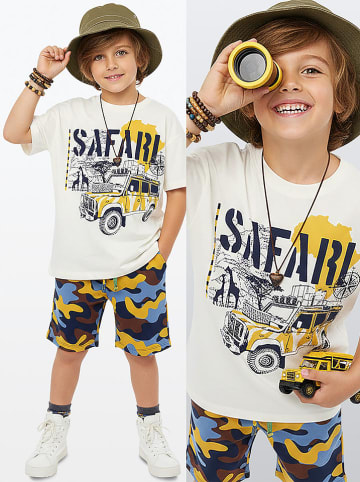 Denokids 2-delige outfit wit/geel