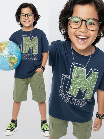 Denokids 2-delige outfit donkerblauw/groen