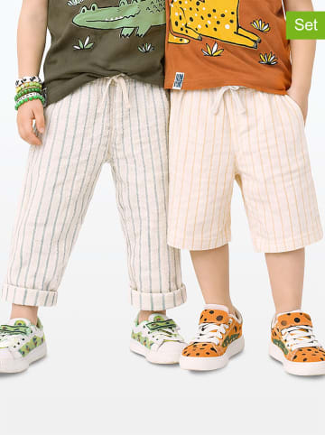 Denokids Spodnie (2 pary) w kolorze beżowym