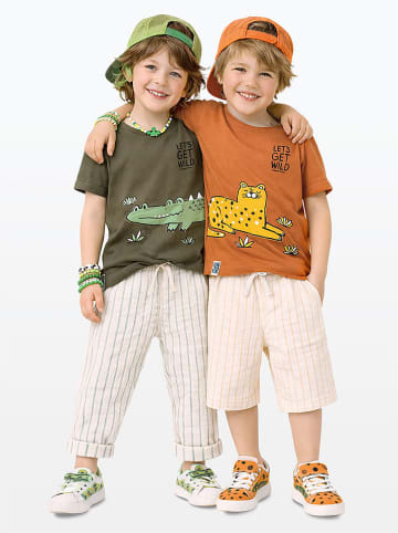 Denokids 2-delige set: shirts kaki