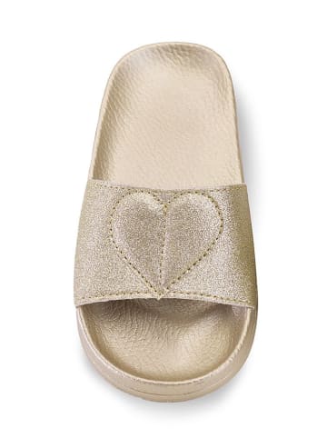 Denokids Klapki w kolorze złotym