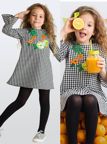 Denokids Kleid "Floral" in Schwarz/ Weiß