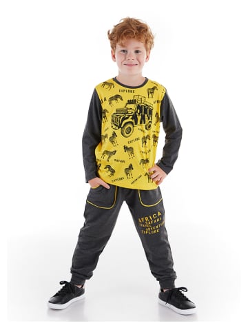 Denokids 2-częściowy zestaw "Africa" w kolorze żółto-antracytowym