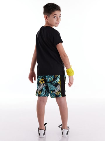 Denokids 2-delige outfit "Hawaii" zwart/blauw