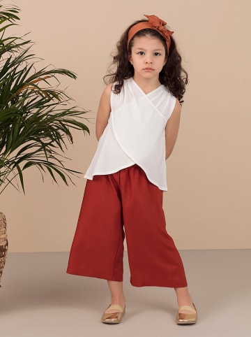Denokids 2-delige outfit crème/terracotta