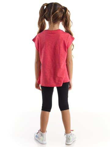 Denokids 2-delige outfit "Cat Star" rood/zwart
