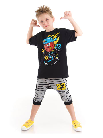 Denokids 2-delige outfit "Basketball" grijs/zwart