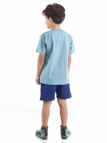 Denokids 2-delige outfit "Tigers" lichtblauw/donkerblauw