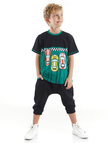 Denokids 2tlg. Outfit "Finish" in Schwarz/ Grün