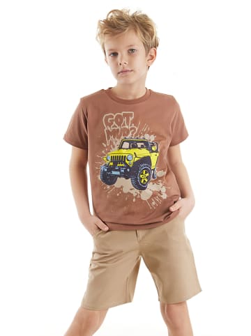 Denokids 2-delige outfit "Jeep Mood" lichtbruin/beige